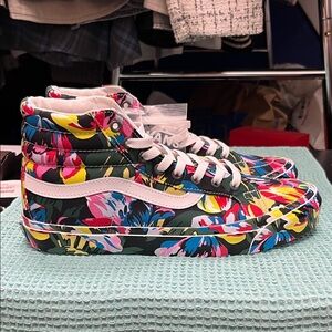 Vans X KENZO Colorful Floral High-Top Sneakers